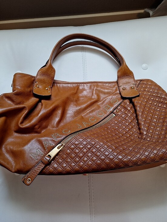 Marc Jacobs Handbags - Marc Jacobs Cognac Quilted Leather Shoulder Bag